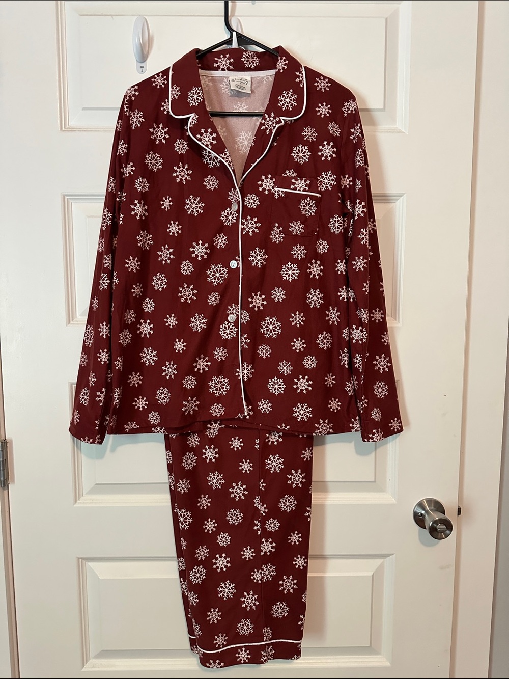 Waverly Burgundy Snowflake Pajama Set